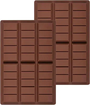 Immagine prodotto di Stampi in silicone per cioccolato, 2 pezzi, marroni, con rivestimento antiaderente