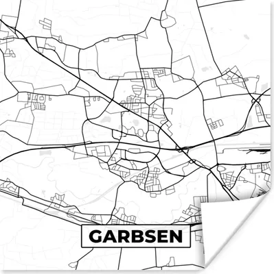 Produktbild von MuchoWow® Poster Karte - Garbsen - Karte - Stadtplan 100x100 cm - Babyzimmer