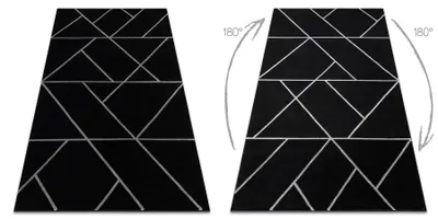 Obrázok produktu pre Koberec EMERALD exkluzívne 7543 glamour, štýlový geometrický čierna / striebro Černá 240x330 cm