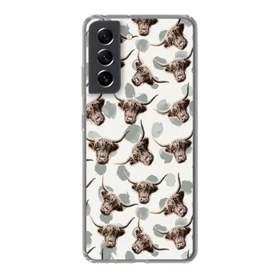 Produktbild von MuchoWow® Handyhülle Schutzhülle Hülle für Samsung Galaxy S21 FE Kuh - Schottischer Highlander - Tiere Silikon Softcase Handy Hülle - Mobiltelefonhülle