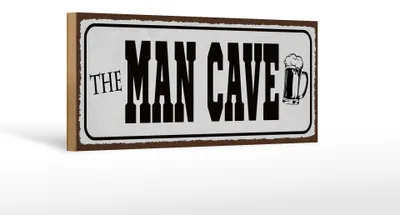 Produktbild von Holzschild Spruch 27x10cm the Man Cave Bier