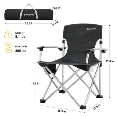 Obrázek produktu pro Kempingové skládací křeslo s opěrkami Deluxe King Camp