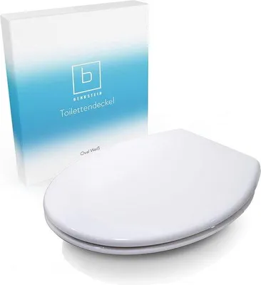 Produktbild von Famanu WC-Sitz Antibakteriell - Oval Weiß - Quick Release - Softclose - Duroplast/Edelstahl