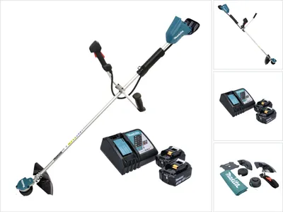 Produktbild von Makita DUR 368 ARF Akku Freischneider 36 V ( 2 x 18 V ) Zweihandgriff Brushless + 2x Akku 3,0 Ah + Ladegerät