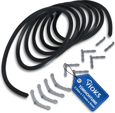 Produktbild von Backofendichtung universal Gummidichtung zuschneidbar mit Haken für Tür Backofen
