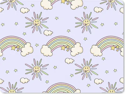 Produktbild von MuchoWow® Mauspad Mousepad Mädchen - Regenbogen - Sonne - Muster - Mädchen - Kinder - Kinder - Kind 23x19 cm - Mousepads - Maus Mat - Pad - Mausunterlage - Schreibtischunterlage - Mauspad