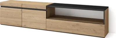 Immagine prodotto di COZY Mobile TV Soggiorno, 200x35x45cm, Per TV fino a 80, Mobile Soggiorno, Rovere e Nero