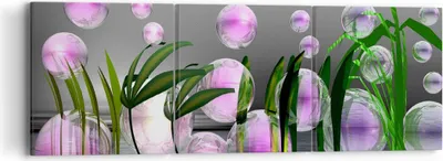 Produktbild von Bild auf Leinwand - Leinwandbild - Computer Grafik Blase - 90x30cm - Wand Bild - Wanddeko - Leinwanddruck - Bilder - Kunstdruck - Wanddekoration - Leinwand bilder - Wandkunst - CA90x30-2329