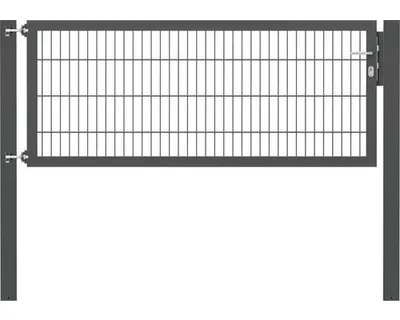 Immagine prodotto di Alberts 636197 Cancello singolo Flexo Plus con accessori, antracite, larghezza 200 cm, altezza 80 cm