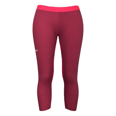 Zdjęcie produktu dla Legginsy damskie Salewa Boe Alpine Merino 3/4 Tight - czerwone, rozmiar L