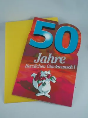 Produktbild von Hallmark - 91588 - Klappkarte, Geburtstag, 50 Jahre, mit Umschlag