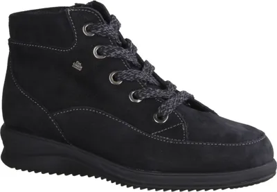Produktbild von Finn Comfort Parsenn, Damen Boots, gefüttert, Black, Leder, Wechselfußbett - Damenschuhe Bequeme Stiefel / Stiefeletten, Schwarz, leder (nubukrona)