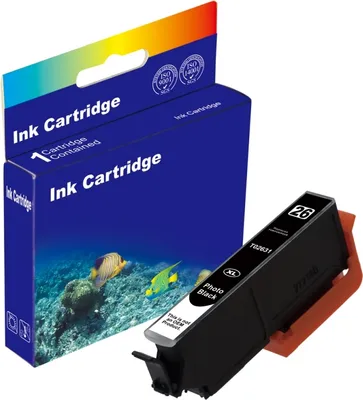 Produktbild von D&C Tintenpatrone ersetzt Epson T2631 (26XL) – Photo Black, kompatibel für Epson Expression Premium