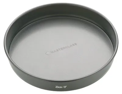 Runde Backform 23 cm, Antihaftbeschichtung, lose Bodenplatte, schwarz