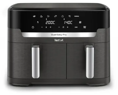 Produktbild von Tefal Easy Fry Dual XXL EY942HE0, Heißluftfritteuse, 11 l, 3 kg, 40 °C, 220 °C, 10 Person(en)