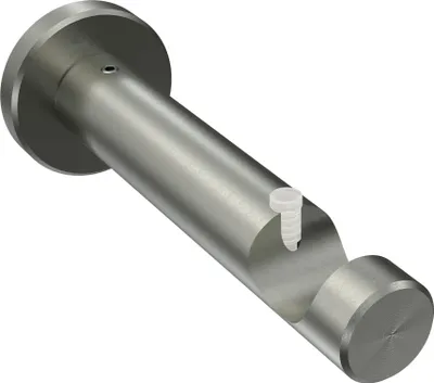 Produktbild von Interdeco Träger mit Abstand 10,5 cm / Wandhalterung für Gardinenstangen 20 mm Ø, 1-läufig Edelstahl, Typ Trend