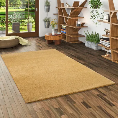 Produktbild von Hochflor Shaggy Teppich Palace Curry, Größe:200x250 cm
