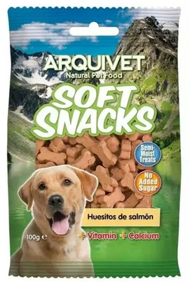 Zdjęcie produktu dla ARQUIVET Miękkie Snacks Łosoś - przysmak dla psów - 100g