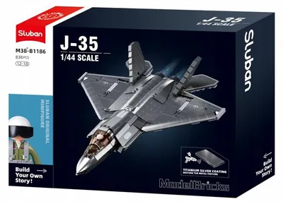 Produktbild von Sluban J-35 Fighter Jagdflugzeug Konstruktionsspielzeug 838 Teile