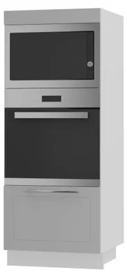 Produktbild von Backofenschrank KVANTUM Teilauszug 60cm Korpus- & Frontfarbe wählbar (Q-D5AM/60/154),dust grey matt,weiß