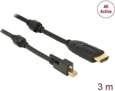 Obrázek produktu pro DeLOCK 83731, 3 m, Mini DisplayPort, HDMI, Samec, Samec, Zlato