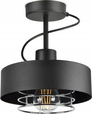 Produktbild von LUXOLAR -  Deckenleuchte Mattschwarz E27 60 W - Deckenlampe für Wohnzimmer, Küchen - Loft Design