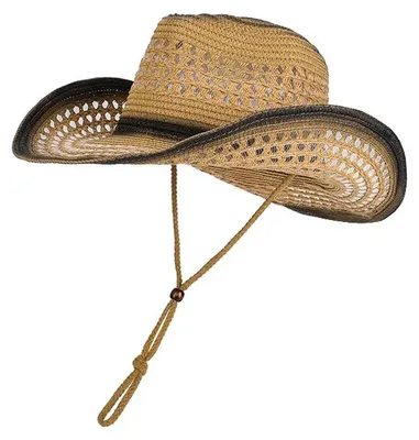 Productafbeelding van Cowboyhoed, ademend stro, winddichte banden, zwart