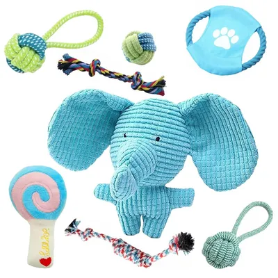 Produktbild von Spielzeugset für kleine Hunde und Welpen - 8 Stück