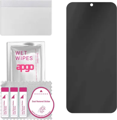 Produktbild von apgo Hybrid Privacy Schutzglas, Matt, kompatibel mit Oppo A58X 5G, Anti-Spy, toller Ersatz für Hartglas, kratzfester Displayschutzglas, Displayschutz, Full Glue