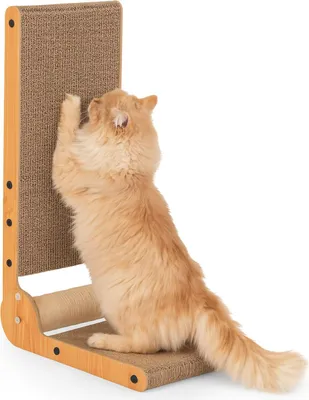 Produktbild von Petsona Kratzbrett Für Katzen Natürlicher Katzenkratzer Spielplatz Kratzpappe & Kratzteppich Für Katze Katzenspielzeug Selbstbeschäftigung, Natürlich
