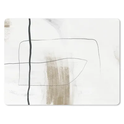 Produktbild von MuchoWow® Mauspad Mousepad Farbe - Schwarz - Weiß 40x30 cm - Mousepads - Maus Mat - Pad - Mausunterlage - Anti Rutsch