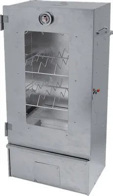 Produktbild von Kynast Räucherschrank mit 3 Etagen zum Räuchern und Garen Fisch Räucherofen mit Thermometer
