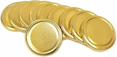 Zdjęcie produktu dla Zakrętka fi82/4 złota 10 szt. – do słoików i przetworów