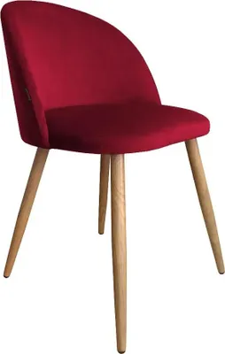 Obrázek produktu pro Židle CLAUDINE 2 VELVET bordó/dubová
