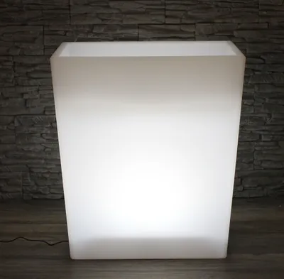 Produktbild von Großer LED Blumenkübel beleuchtet RGB mit Fernbedienung PL403S Pflanzkübel modern Blumentopf Akku und Netzkabel