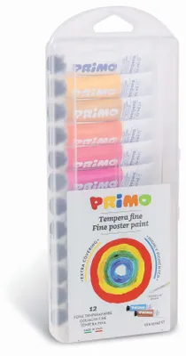 Produktbild von Primo 448T12AP, Multi, Plakatfarbe, Flüssigkeit, 144 ml, 12 Stück(e)
