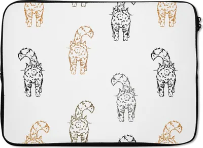 Produktbild von MuchoWow® Laptop Hülle 14 ZollMuster - Kätzchen - Katze - Pastell - Mädchen - Kinder - Kind Laptoptasche - Laptoptasche - Stoßsicher - Schutzhaube