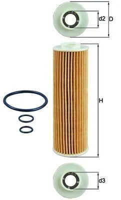 Produktbild von MAHLE Ölfilter x