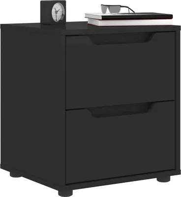 Zdjęcie produktu dla VidaXL 4108281, Czarny, 2 szuf., Drewno, 450 mm, 400 mm, 500 mm
