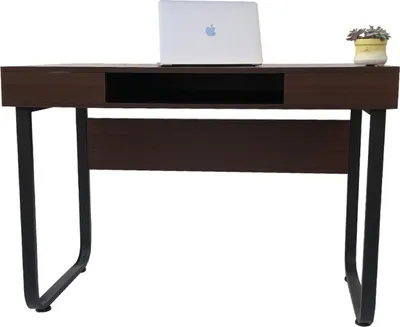 Immagine prodotto di Scrivania da computer Stoer - tavolino - stile industriale vintage - metallo nero e legno marrone