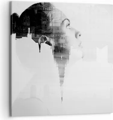 Produktbild von Bild auf Leinwand - Leinwandbild - Frau modern - 60x60cm - Wand Bild - Wanddeko - Wandbilder - Leinwanddruck - Bilder - Kunstdruck - Wanddekoration - Leinwand bilder - Wandkunst - AC60x60-3737