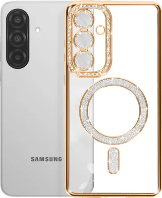 Produktbild von Avizar, Diamant-Hülle für Samsung Galaxy A36 MagSafe Strass-Rand, Gold