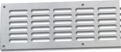 Produktbild von Lüftungsgitter Abluftgitter Möbelbeschlag 500 x 100 mm Edelstahl geschliffen