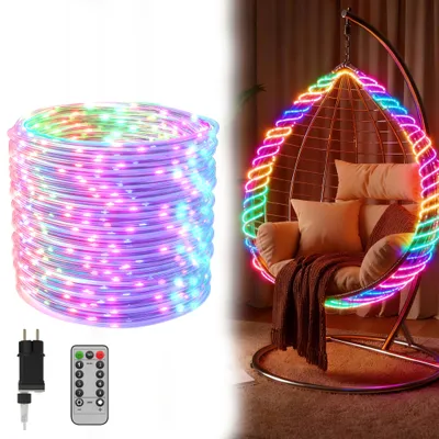 Produktbild von VA-Cerulean 100m LED Lichtschlauch 1000 LEDs Bunt, 8 Modi mit Timer & Speicherfunktion, flexible Dekobeleuchtung für Weihnachten Hochzeit Party