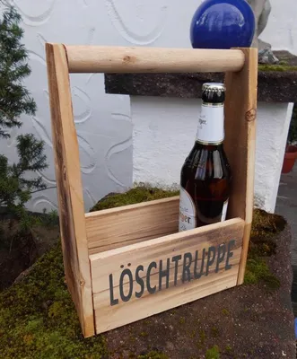 Produktbild von Löschtruppe Bierkasten Flaschenträger Holzkiste Weinregal 23,5 cm