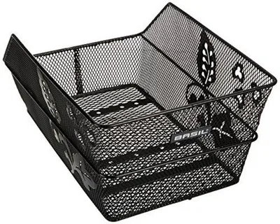 Obrázok produktu pre Košík na bicykel pre nosič Basil Cento Flower 45 x 31 x 21 cm - čierny