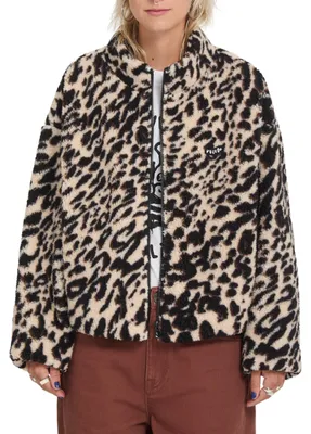 Image de Veste en polaire Volcom pour femmes, motif animal "Wylding Out", taille XS