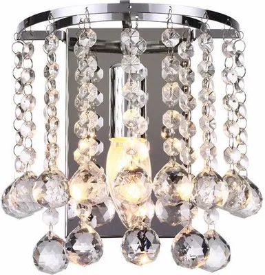 Obrázek produktu pro London crystal chrome dekorativní nástěnná lampa glamour 1xE14 40W REA227701-06 Reality
