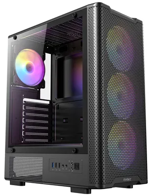 Produktbild von ANTEC VX-310 ARGB ATX, Micro-ATX , ITX Mid Tower Gaming PC Gehäuse, schwarz