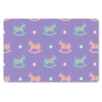 Produktbild von MuchoWow® Mauspad Mousepad Schaukelpferd - Muster - Geburt 27x18 cm - Mousepads - Maus Mat - Pad - Mausunterlage - Büroartikel - Desk Matten